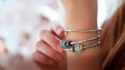 Trollbeads bangles stacked