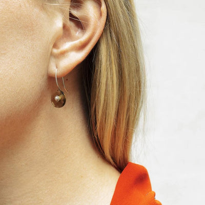 Earring Trio with Silver Flower and Classic Stone Pendants