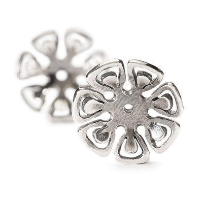 Earring Trio with Silver Flower and Classic Stone Pendants