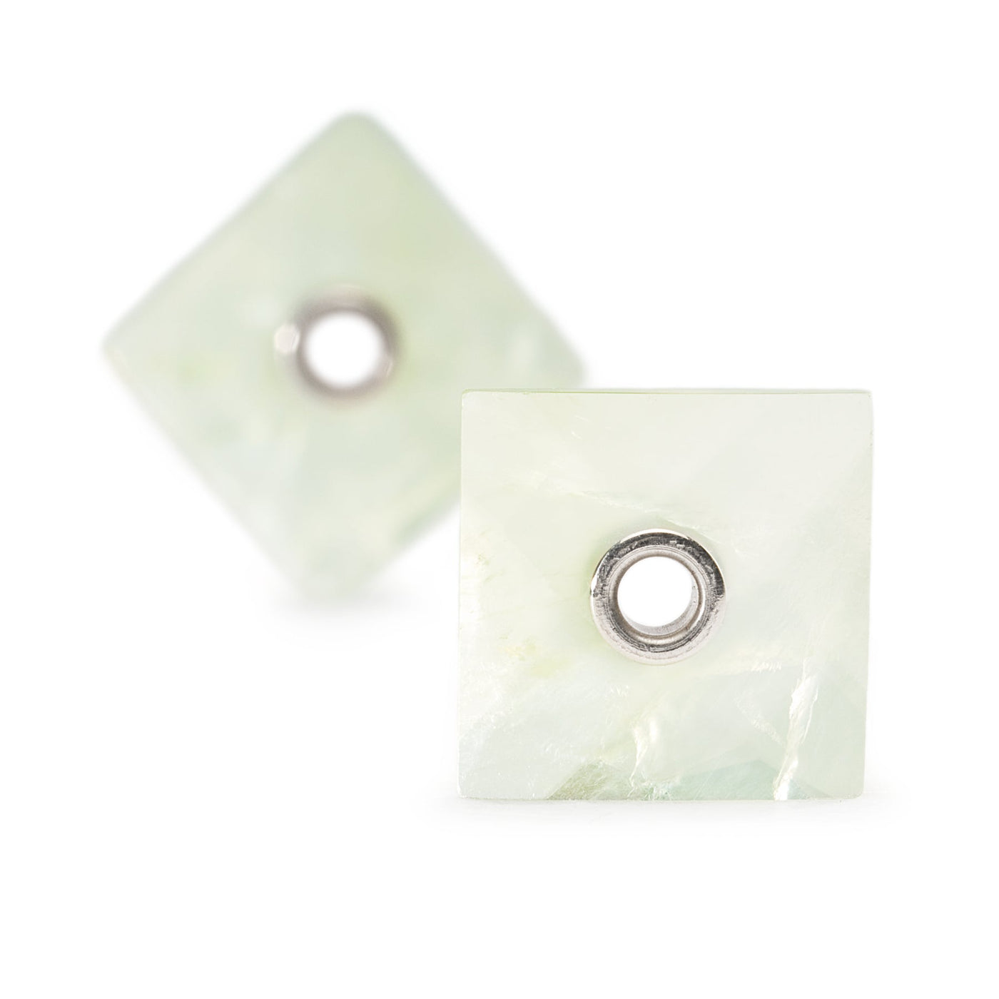 Prehnite and Chalcedony Earring Duo